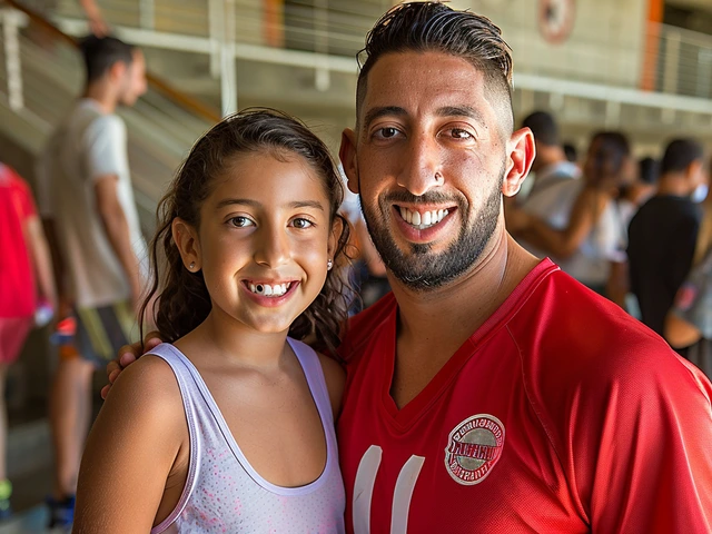 Mauricio Isla se reúne con su hija antes del partido Chile vs Argentina en la Copa América 2024