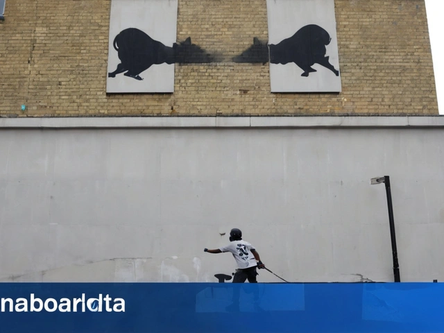 El nuevo graffiti de Banksy genera debate global: ¿Racismo, cambio climático o guerra?